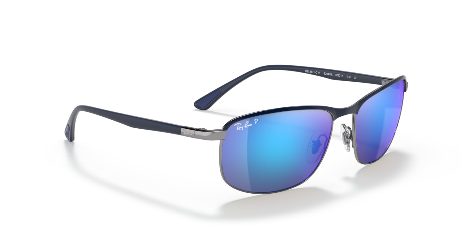 BLUーRAY 20個 RB3686 CHROMANCE Sunglasses in Blue On Gunmetal and Blue