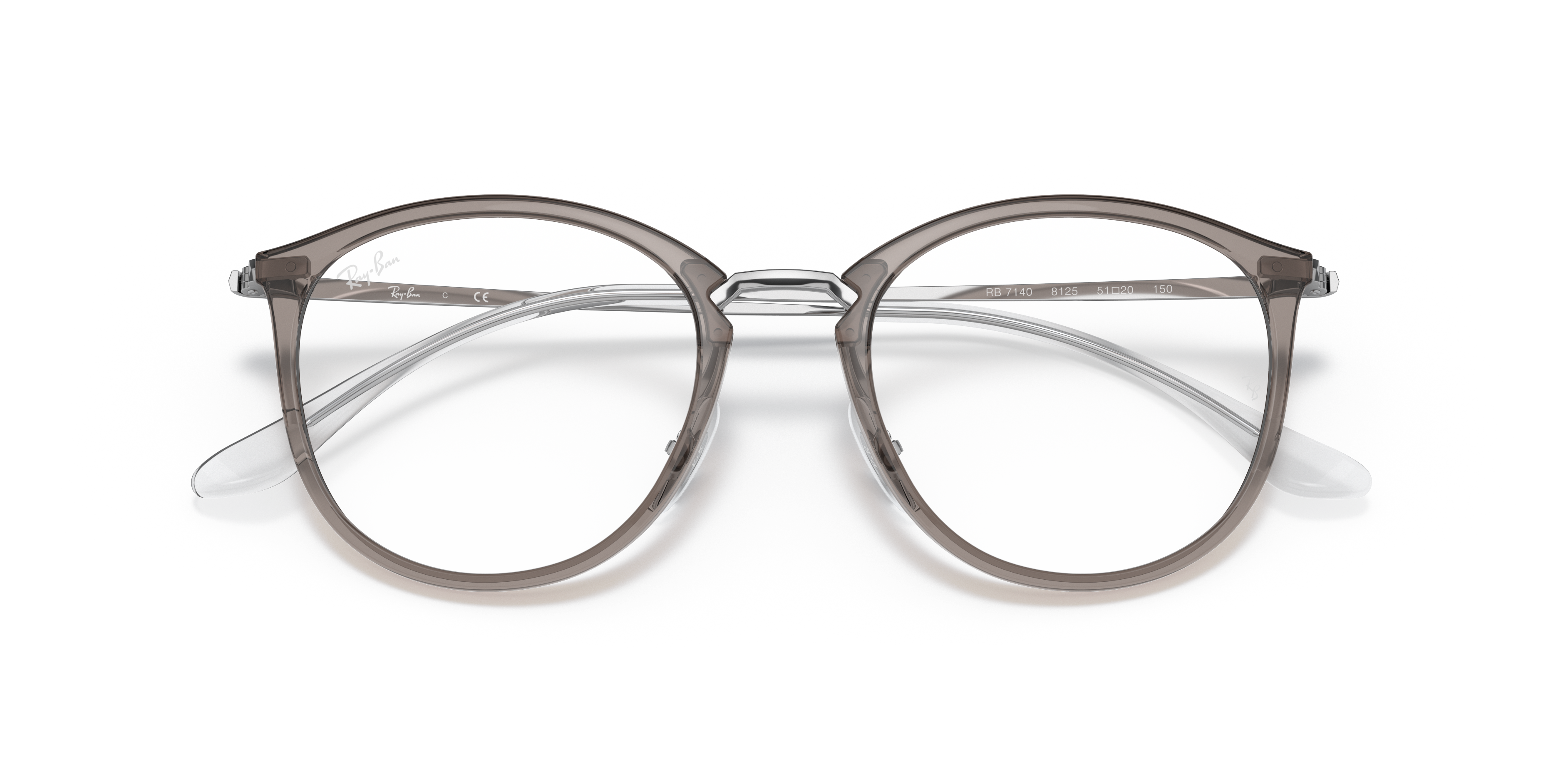 Ray-Ban 0RX7140 Glasses in Silver/Gunmetal/Grey | Target Optical
