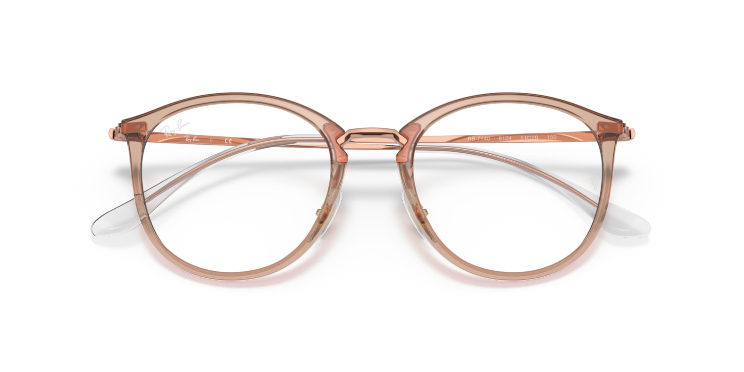 Ray-Ban 0RX7140 Glasses in Brown/Tan Target Optical