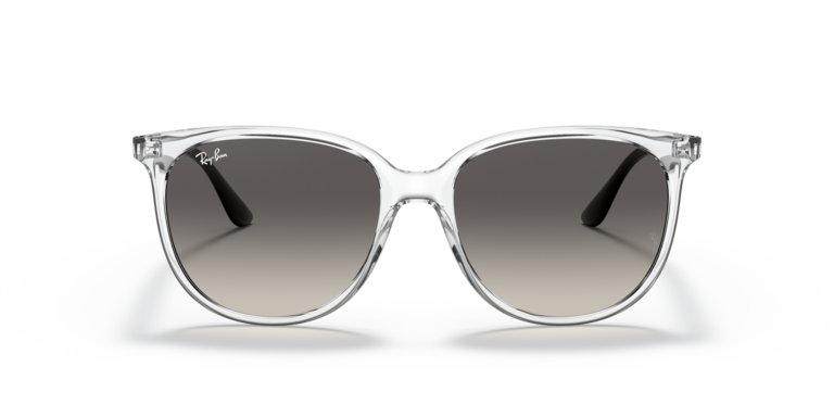 RayBan Polarized brushed silver and white ear piece sunglasses NONPRESCRIPTION ARI BIO-BASED Sunglasses in Silver and Blue Polar - RB3758  main image 2