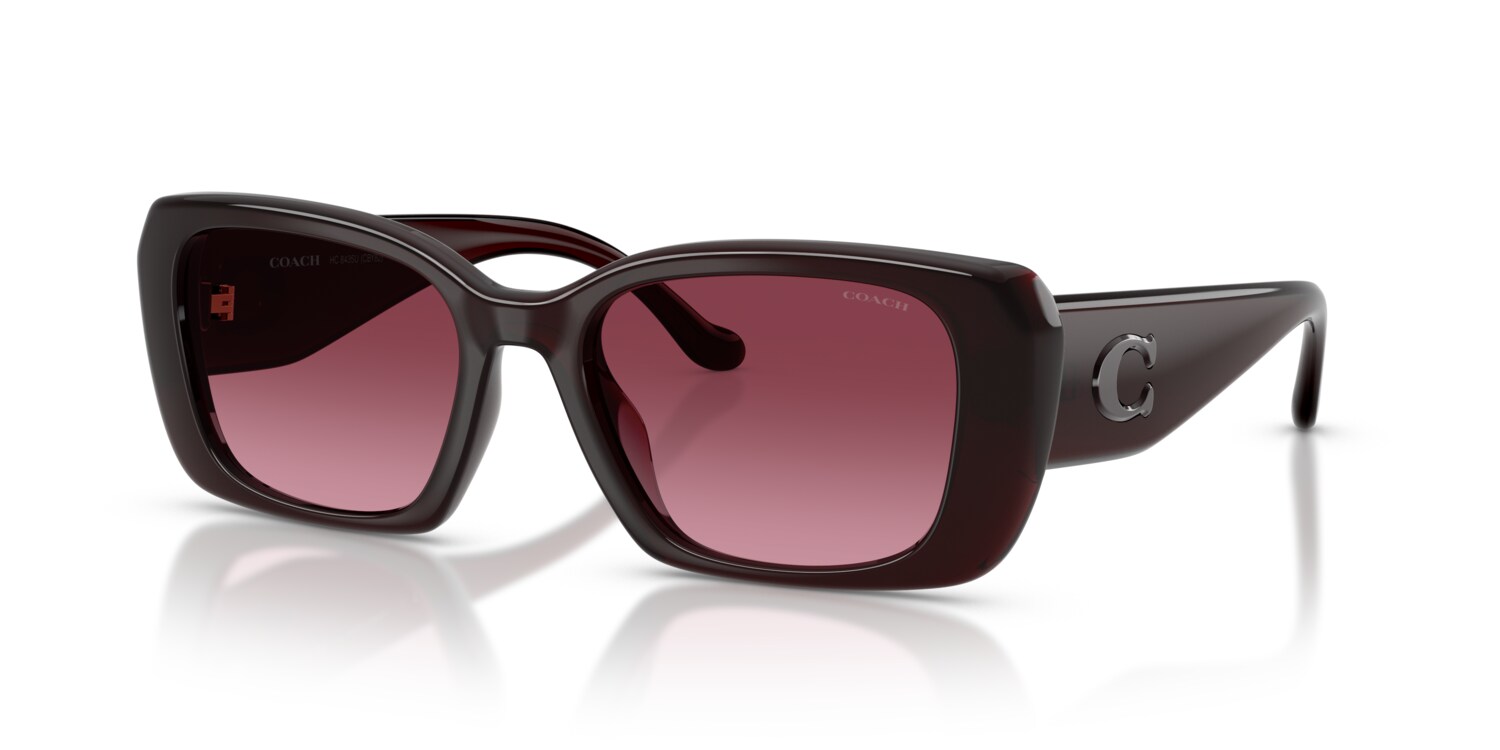 Coach Gradient Red 54 mm Round Sunglasses Coach HC8433U CBY77 M (52 - 17) with Red lenses and Red  main image 2