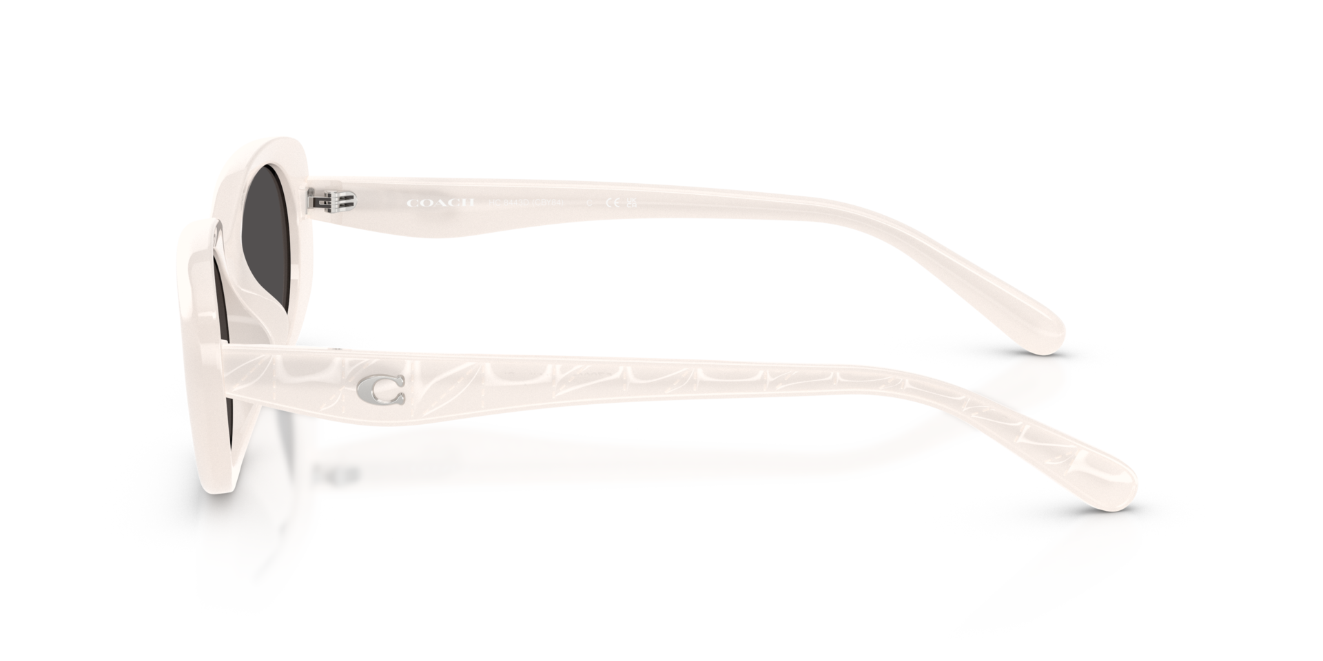 Coach Imprinted Sun Glasses (White) HC8444D CBY86 Sunglasses - Coach Authorized Retailer  main image 3