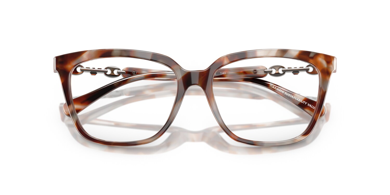 Emporio Armani Tortoise Shell Frames-Pink Optical Glasses-Cat Eye Emporio Armani Havana Pink Eyewear Glasses 52mm Cat Eye Pink  main image 2