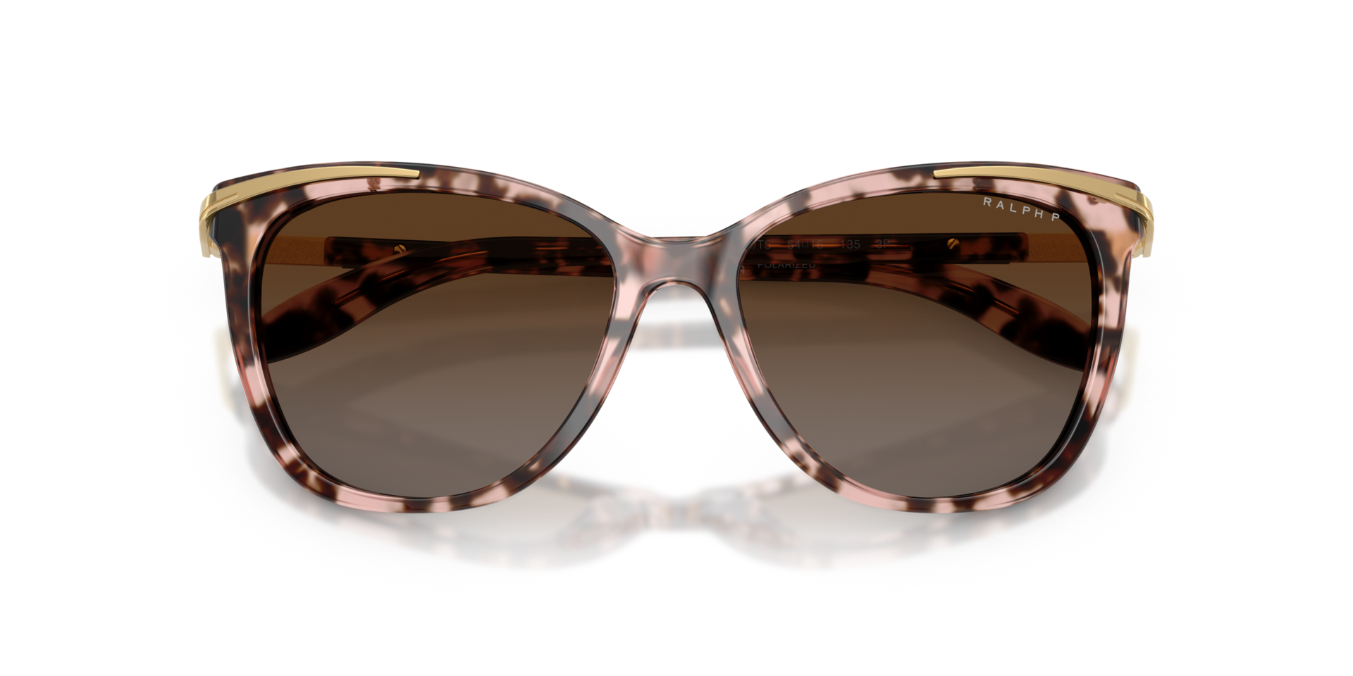 Ralph Lauren Tortoise and Gold Sunglasses frame width 135 Ralph Lauren Thin Gold Tortoise Metal Oval Round Glasses  main image 2