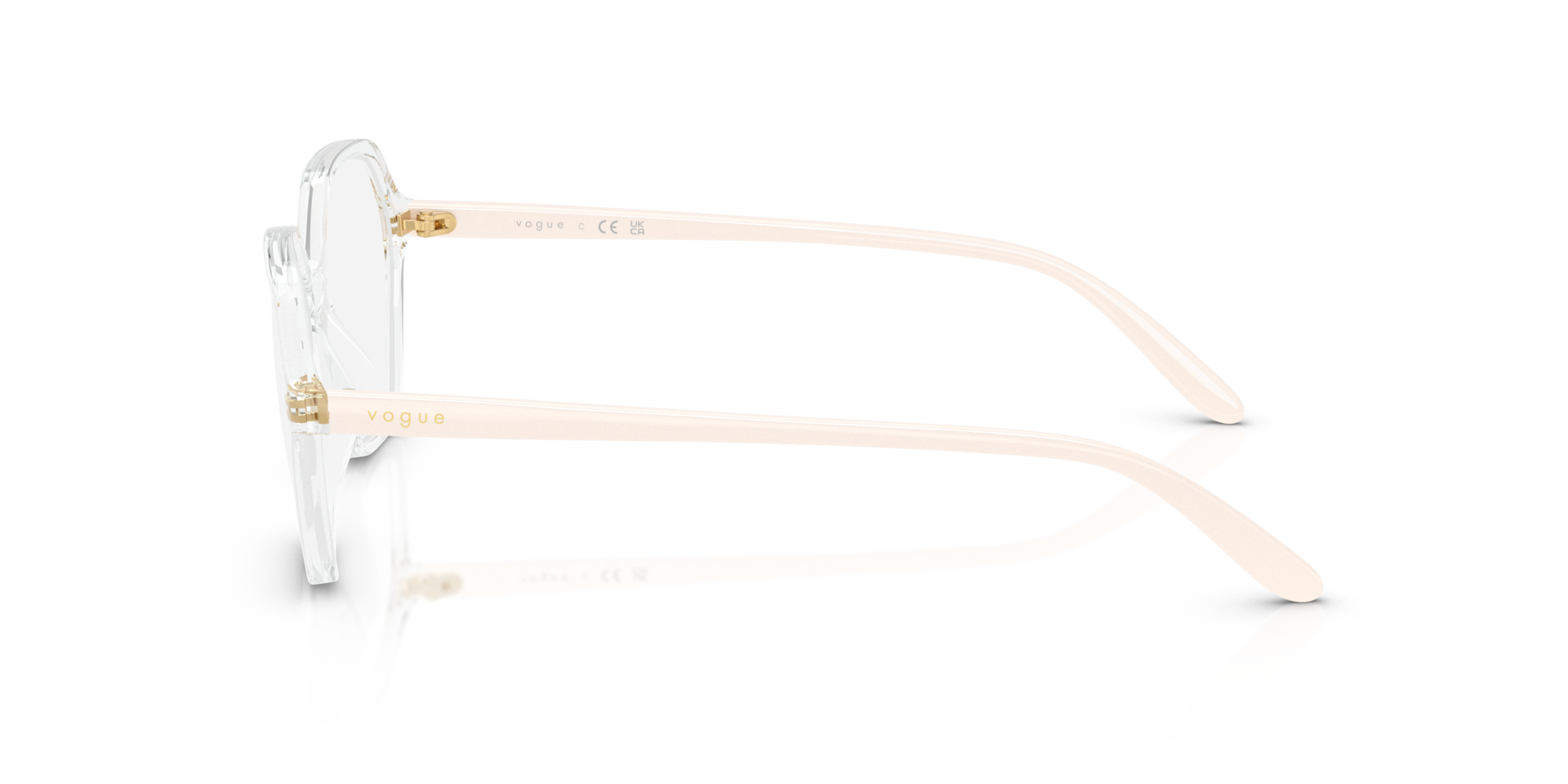 VOGUE white-framed, Silver Hardware Sunglasses Sunglasses VO5330S - CLEAR - Transparent - Clear With Ar  main image 2