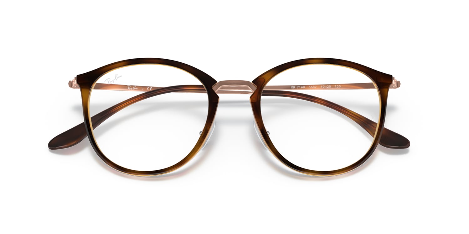 Ray-Ban 0RX7140 Glasses in Tortoise Target Optical