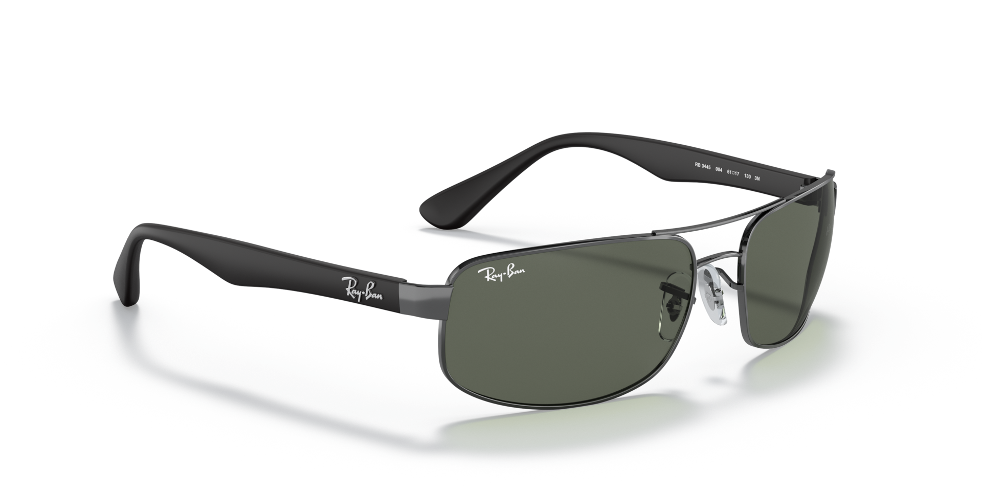 Ray-Ban 0RB3445 Sunglasses in Silver/Gunmetal/Grey | Target Optical