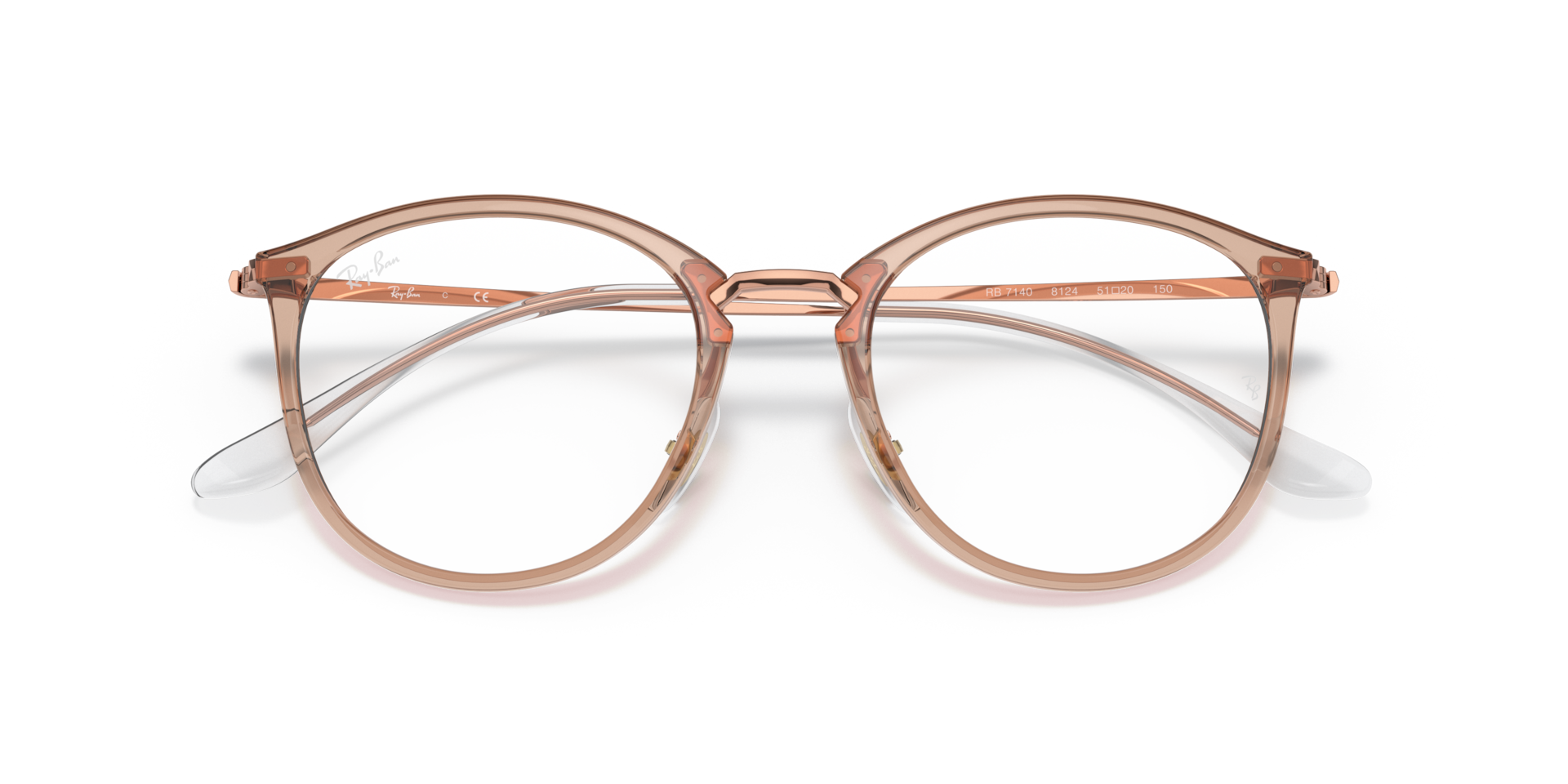 れいこ Ray-Ban 0RX7140 Glasses in Brown/Tan | Target Optical