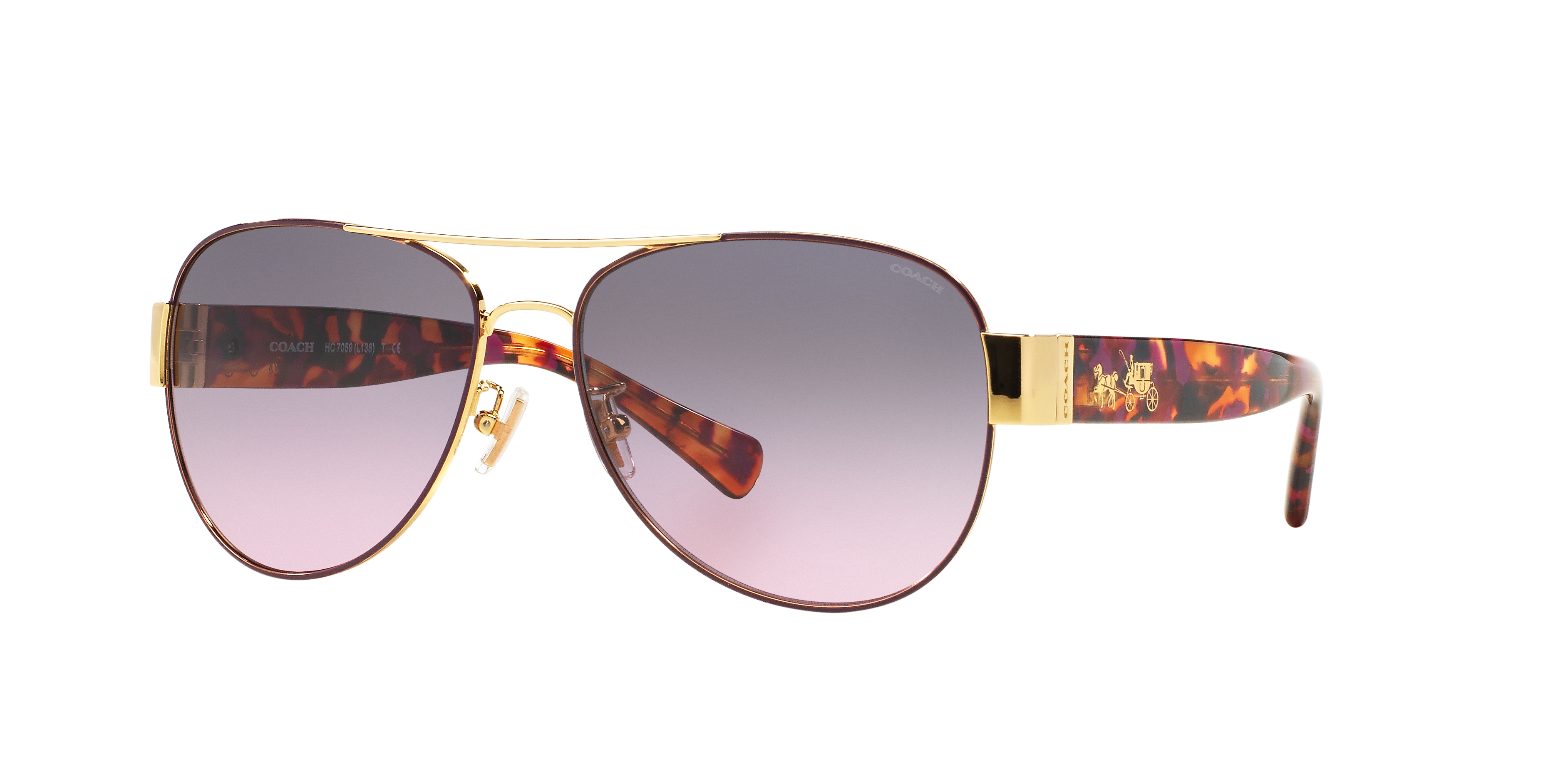 Coach 0HC7059 Sunglasses in Pink/Purple | Target Optical