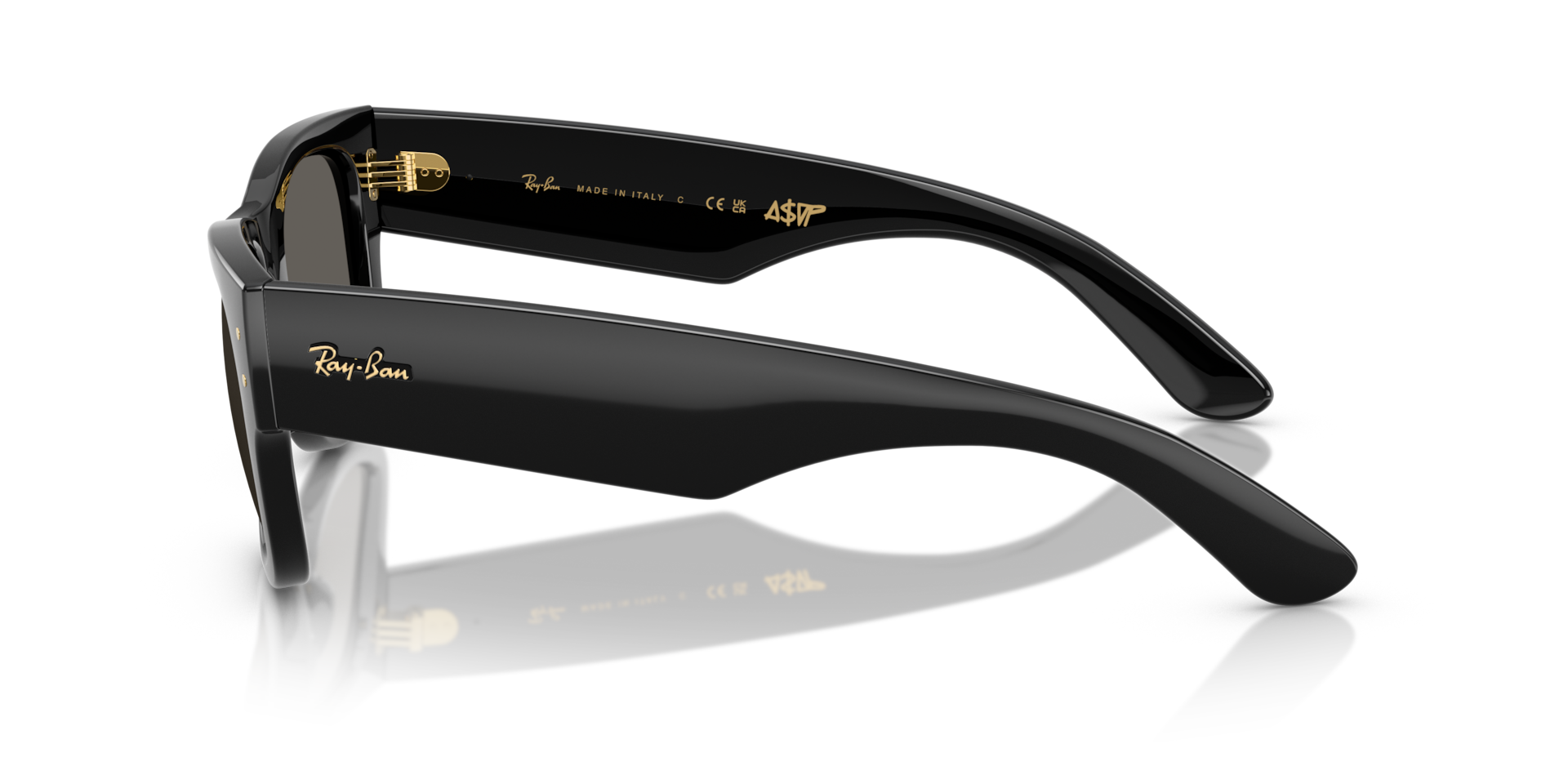 Ray-Ban Black Polarized Sunglass Arm with Logo Ray-Ban RB4165 Justin Classic Sunglasses | LensCrafters main image 3