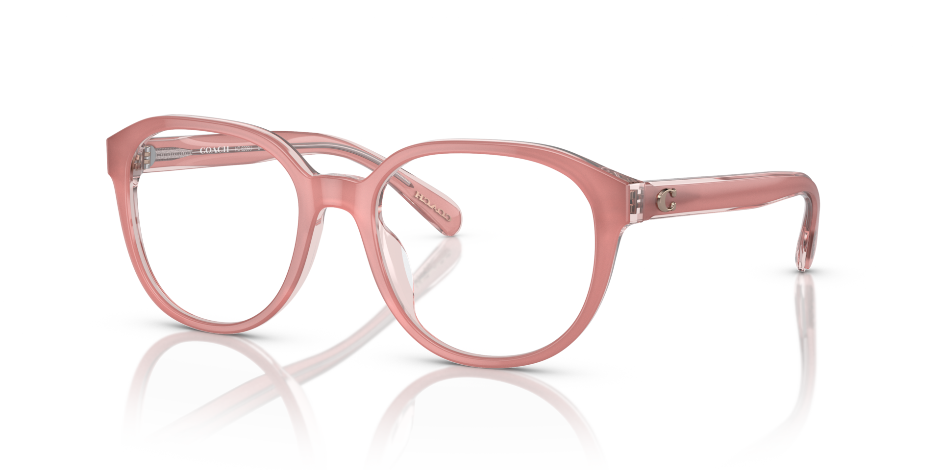 NWOT Coach Womens Transparent Light Pink Pillow Classic Coach 0HC6139U Glasses in Pink/Purple | Target Optical main image 2