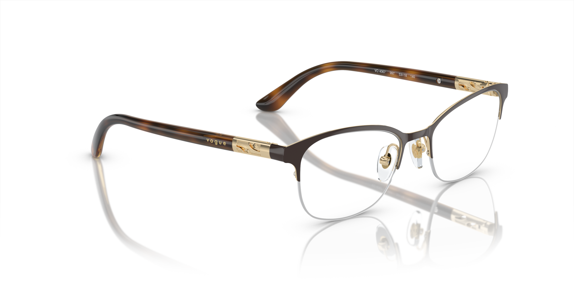 Vogue Eyewear 0VO4067 Glasses in Brown/Tan | Target Optical display picture 2
