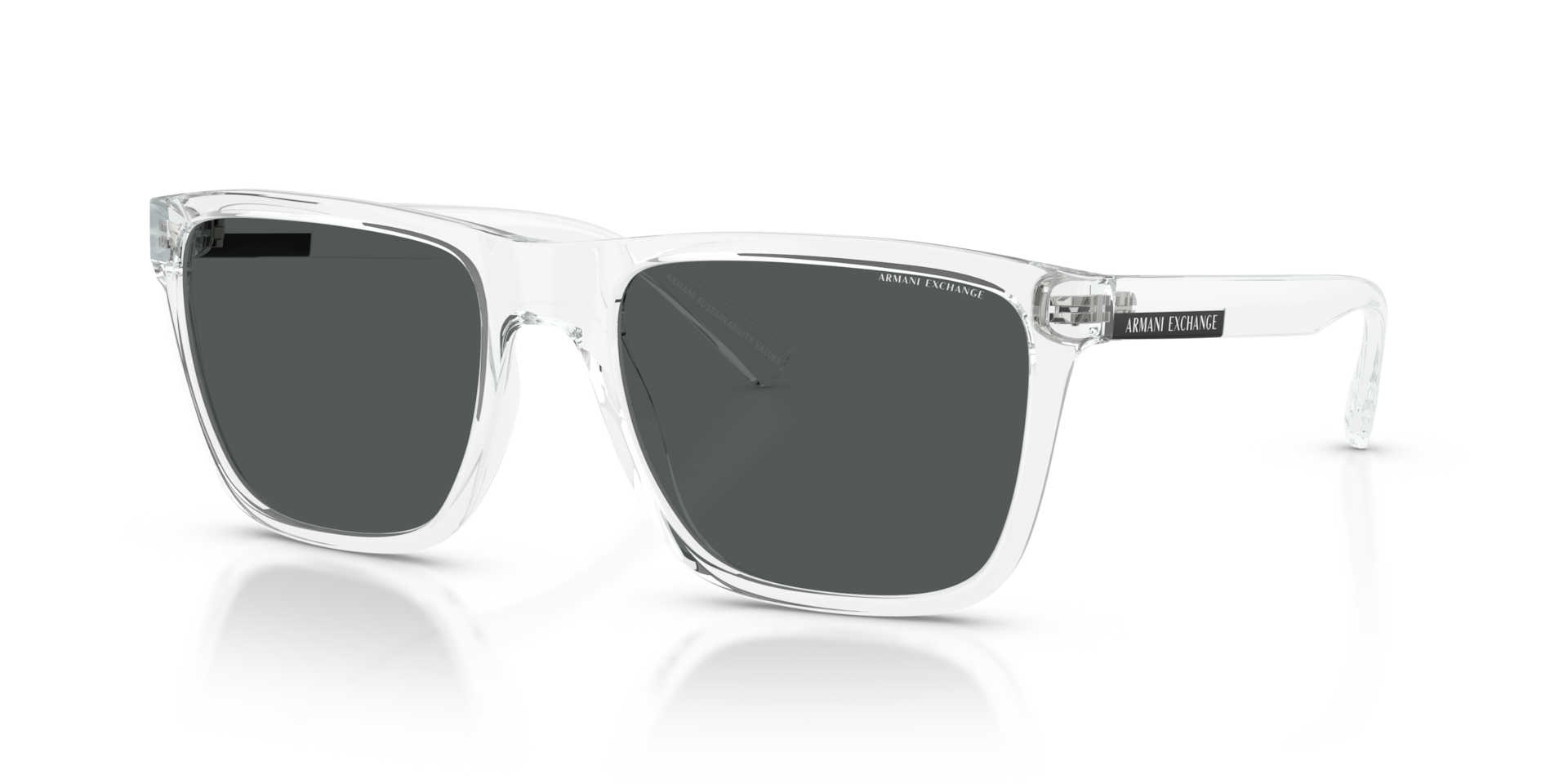 Armani Exchange 0AX4080S Sunglasses in Clear/White | Target Optical