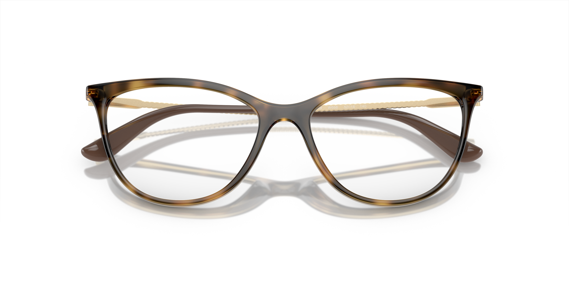 Vogue Eyeglasses VO3922B Metalized‎ 939 Tortoise Jeweled Arm 52-16-135mm Vogue Sunglasses VO2032 W656 Tortoise Rectangular Frames  main image 3