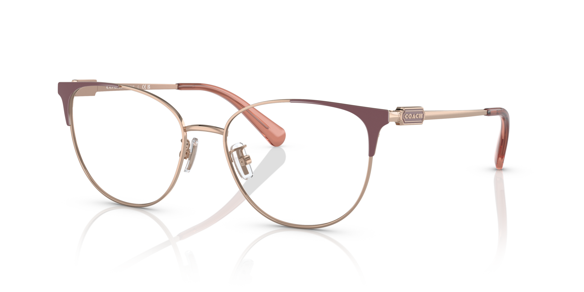 Coach HC5148 Rose Gold/Light Eggplant Cateye Frame Glasses 54x17 Coach Women main image 4