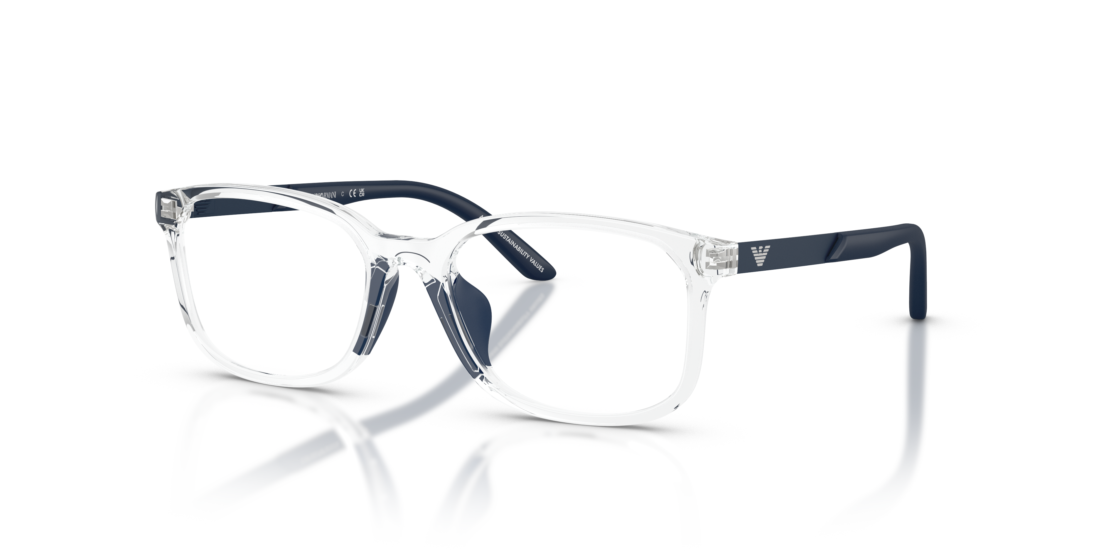 Emporio Armani 0EK3008U Glasses in Clear/White | Target Optical