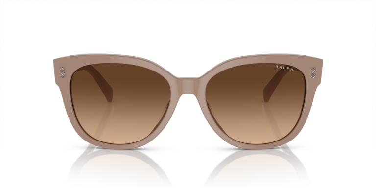 Ralph Lauren Brown Wrap Sunglasses with Beige Temples Ralph by Ralph Lauren Sunglasses RA5304U 611474 main image 4