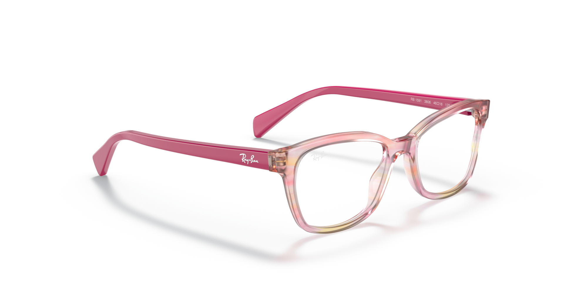 Ray-Ban Clear Frame Eyeglasses with Burgundy Temples Ray-Ban RB5362 Optics Eyeglasses | LensCrafters main image 4