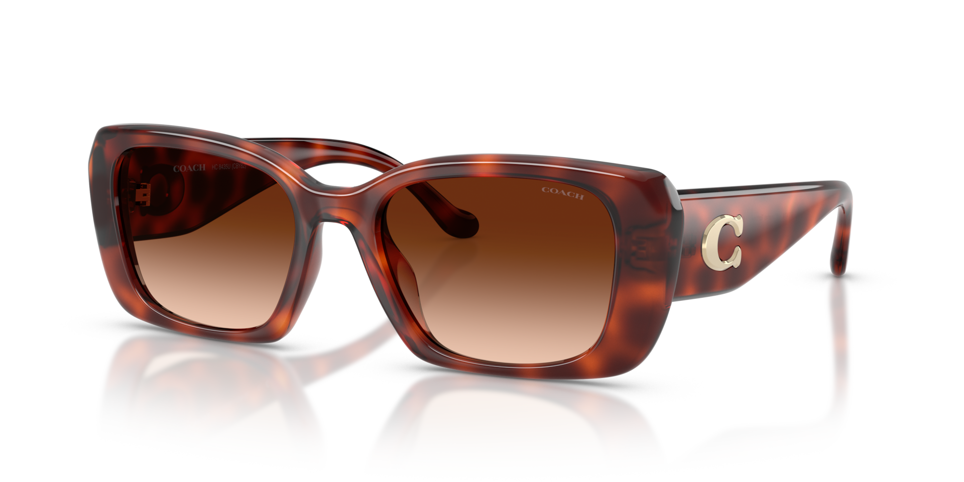 Coach Dark Tortoise Sunglasses HC8164 L953 Bundle w Case & Dust Bag GUC Coach Coach Sunglasses in Tortoise | Target Optical main image 2
