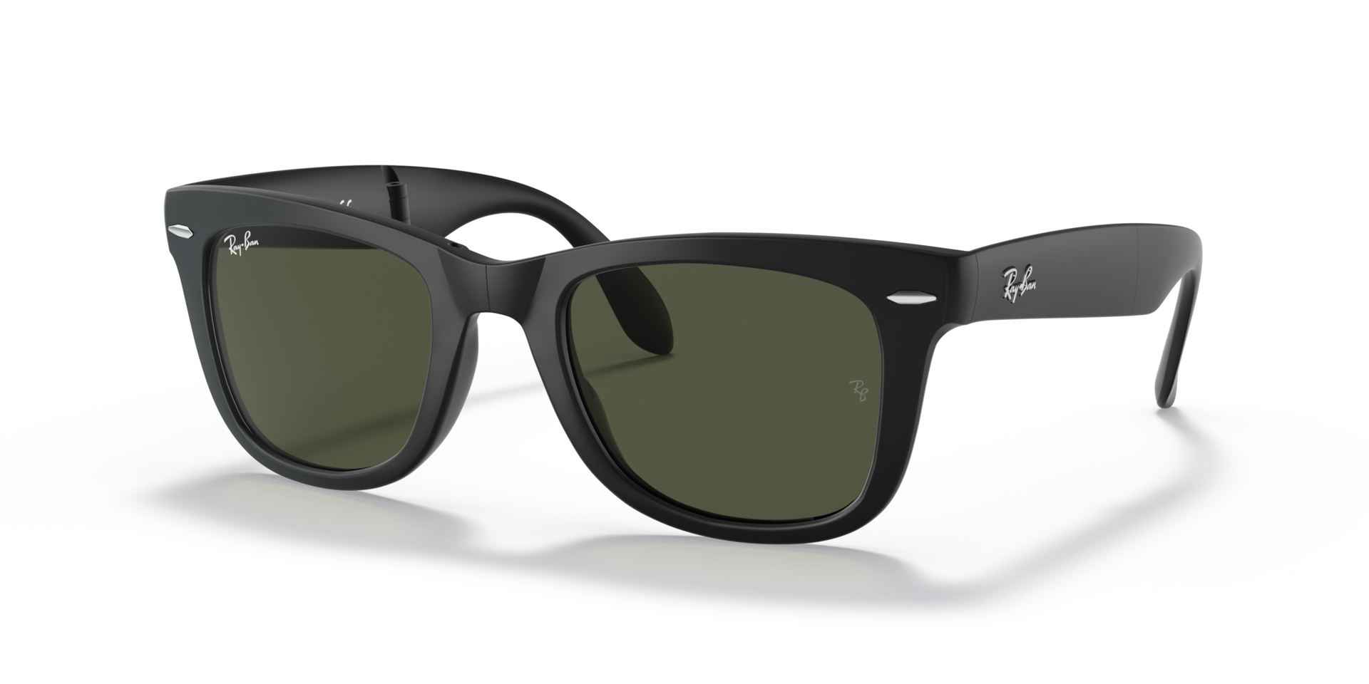 Ray-Ban Black Frame Polarized Sunglasses Ray Ban Polished Black Frame POLARIZED Green Lens Sunglass  main image 3
