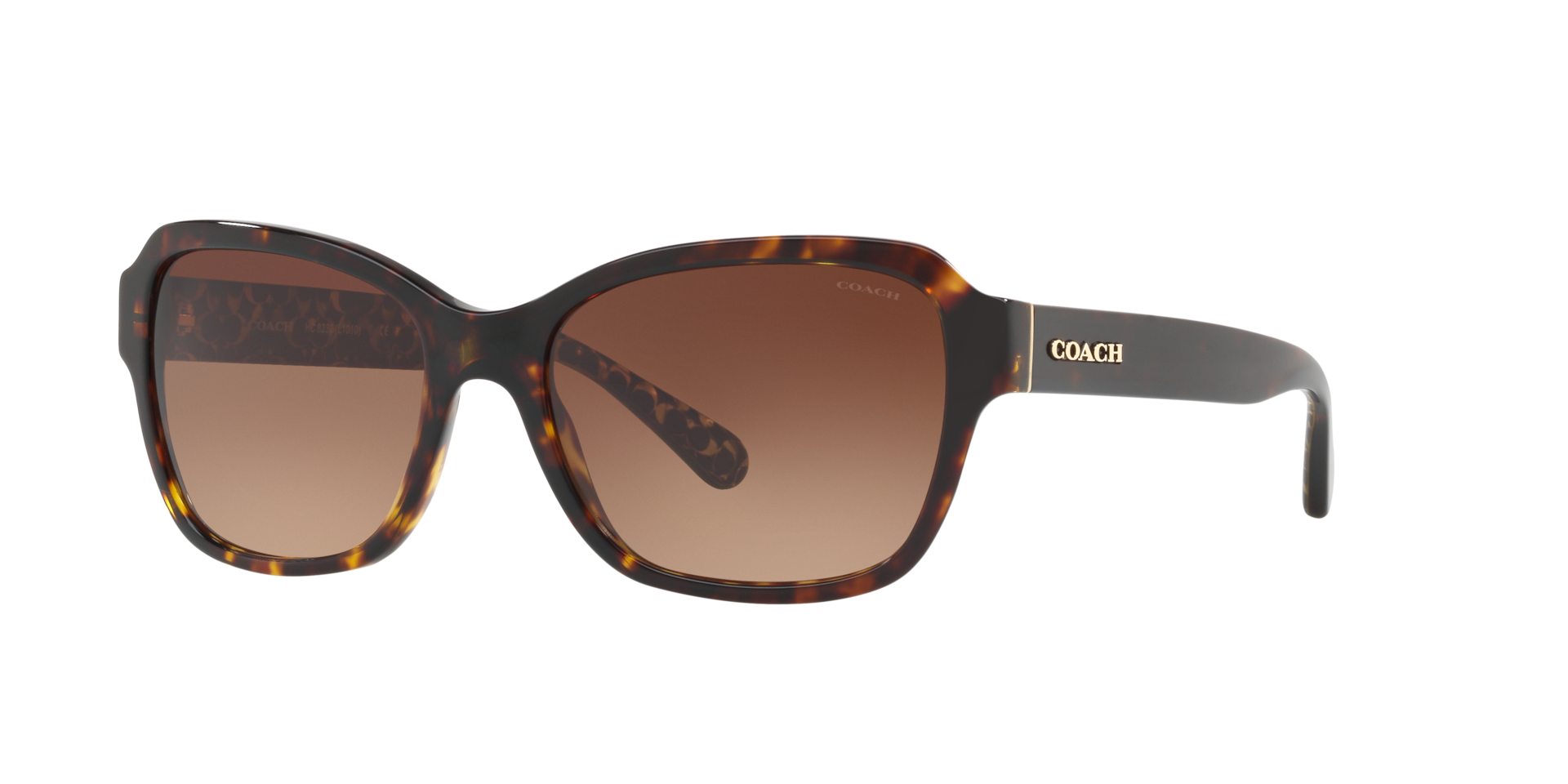 新品 COACH サングラス HC8043F グラデーション べっ甲柄 オレンジ