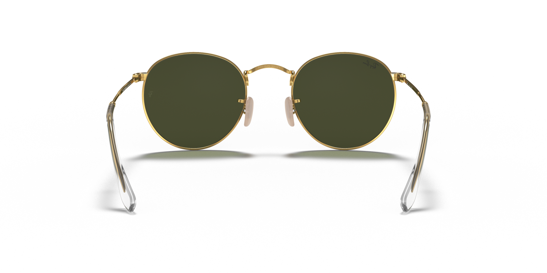 Ray-Ban Round Gold Frame Sunglasses Ray Ban Jack | Matte Havana on Matte Arista Gold | Brown  main image 3