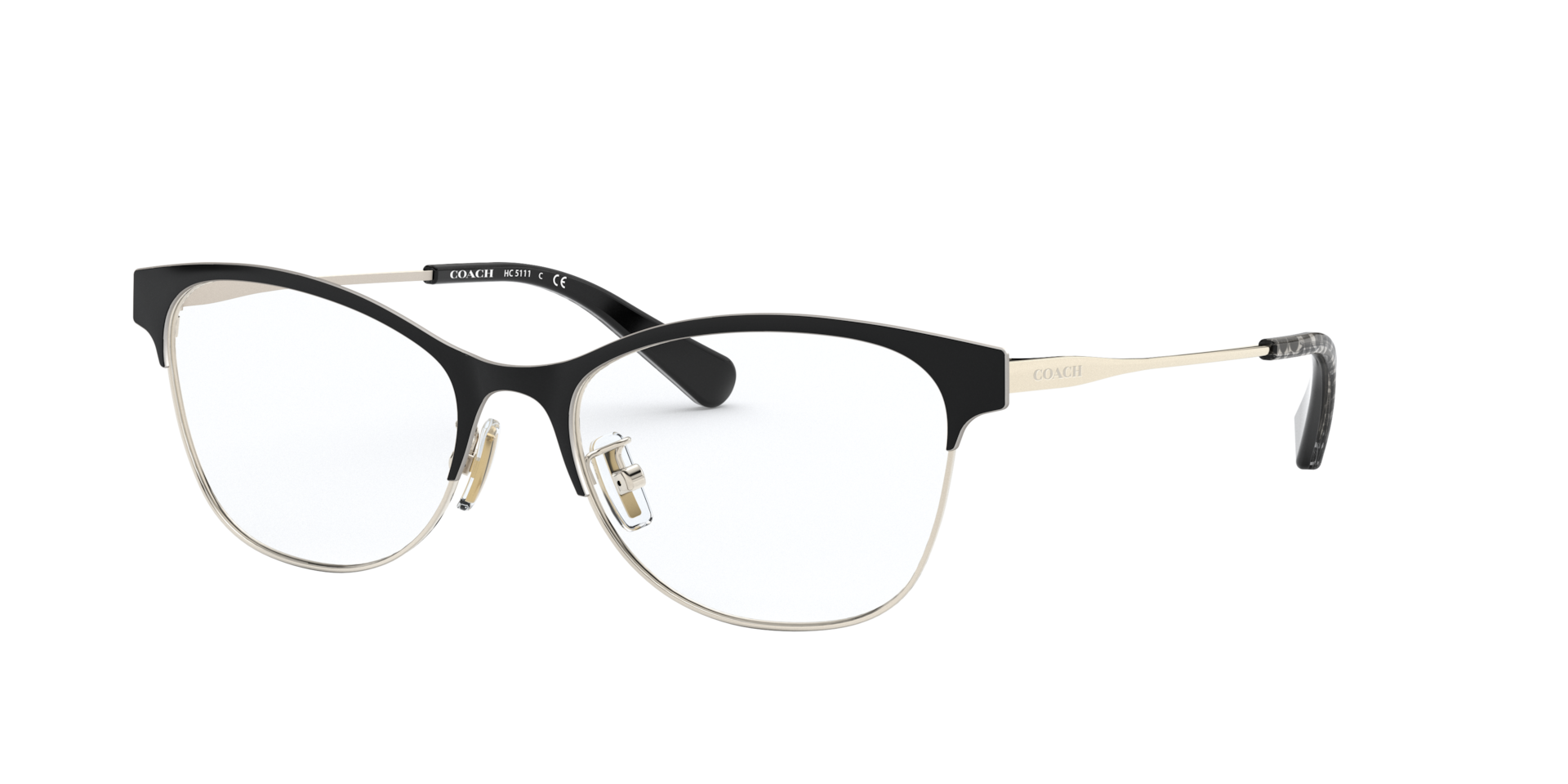Coach Hc 8049 5111/11 Crystal Authentic Eyeglasses 54-19-135 Coach HC5111 Black/Gold Eyeglasses | Includes FREE Rx Lenses main image 2