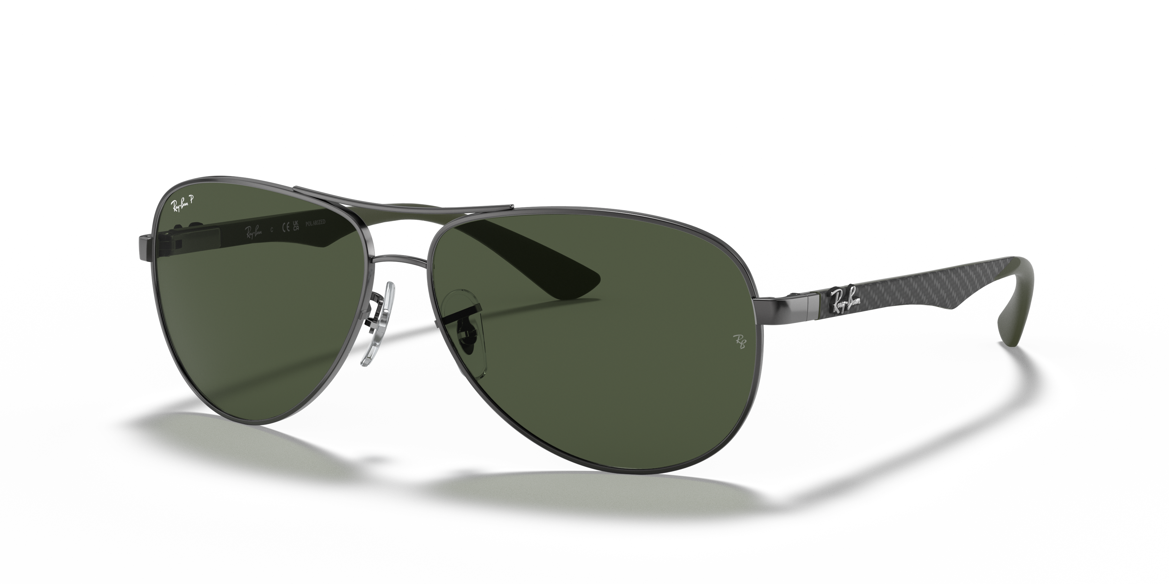 Ray-Ban 0RB8313 Sunglasses in Silver/Gunmetal/Grey | Target Optical
